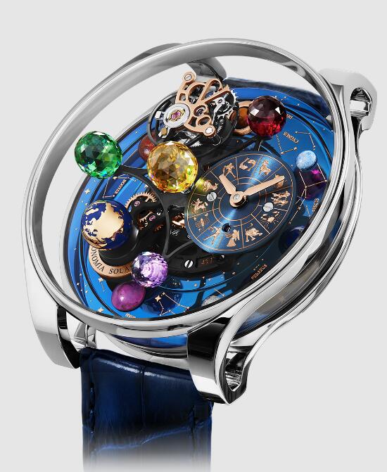 Jacob & Co Replica watch ASTRONOMIA SOLAR JEWELRY PLANETS ZODIAC WHITE GOLD AS300.30.AB.AB.A